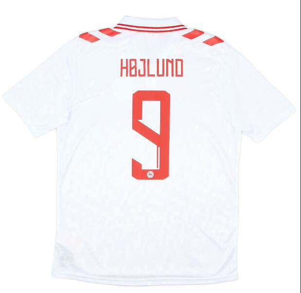 (image for) Højlund #9 Denmark Away Jersey Euro 2024